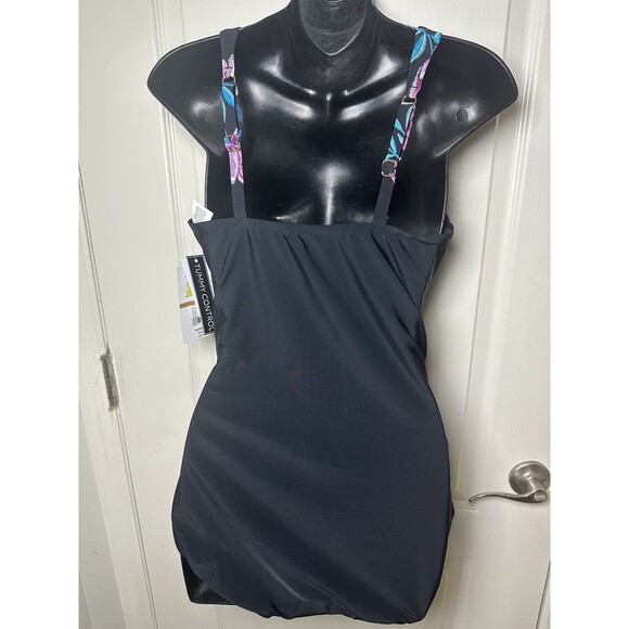 Women's Maxine Midnight Orchid One Piece Swimsuit W/ Tummy Control Size 12 - Picture 4 of 9